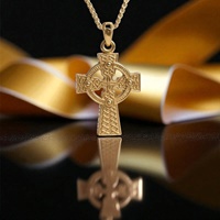 Image for 14K Gold Vermeil Traditional Cross - Large