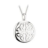 Image for Solvar Sterling Silver Round Four Trinity Knot Pendant