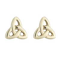 Solvar Gold Plated Trinity Knot Stud Earrings
