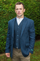 Image for Emerald Isle Weaving Homespun Tweed Blazer Jacket, Navy