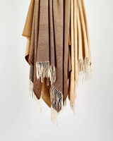 Image for Avoca Handweavers Cashmere Blend Throw, Ombre Camel