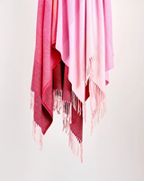 Image for Avoca Handweavers Cashmere Blend Throw, Ombre Rose