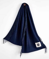 Image for Avoca Handweavers Vertically Fringed Scarf, Navy