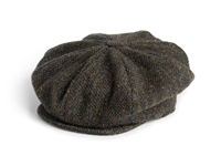 Image for Hanna Harris Tweed Newsboy Eight Panel Cap, Peat Color