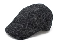 Image for Hanna Hat Erin Cap Tweed, Black Herringbone