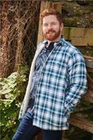 Image for Lee Valley Men’s Flannel Fleece Lined Shirt - Blue White Check