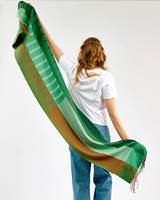 Image for Avoca Handweavers Wide Merino Scarf, Tricolour Stripe