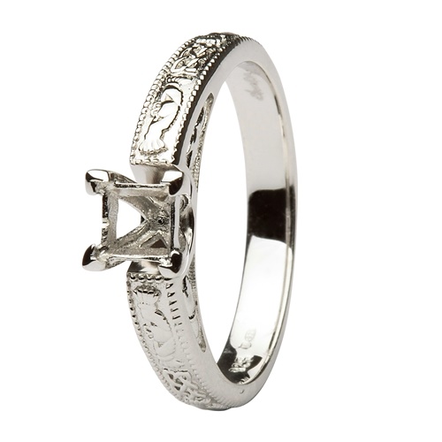 4 Prong Knife Edge Pavé Milgrain Diamond Ring (Setting Only) - H&F  Jewellery and Jade