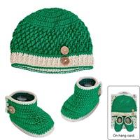 Image for Baby Hat & Booties Set, Green