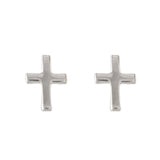 Image for Solvar Silver Cross Stud Earrings