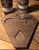 Image for Tuath Irish Whiskey Walnut Tasting Flight 4 Glass Board