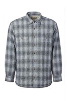 Image for Lee Valley Men’s Flannel Fleece Lined Shirt - Mountain Grey Plaid