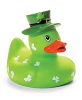 Image for Green Duck with white Shamrocks
