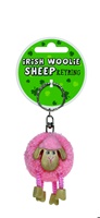 Image for Pom Pom Wooden Sheep Keyring