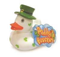Image for White Duck with Shamrocks