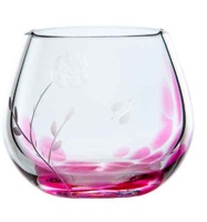 Image for Irish Handmade Glass Rose Whiskey Tumbler