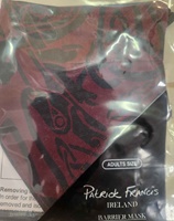 Image for Patrick Francis Celtic Adult Barrier Mask, Red/ Black