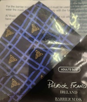 Image for Patrick Francis Celtic Knot Adult Barrier Mask, Blue