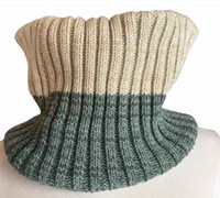 Image for Patrick Francis Sustainable Collection Green and Cream Melange Rib Knit Snood