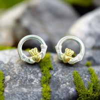 Image for Clandela Claddagh Gp Heart Studs
