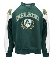 Image for Ireland Crest V-Neck USA Top in Green & Cream