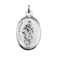 Clandela Sterling Silver St Florian Medal Pendant Made in Ireland