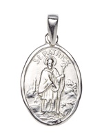 Clandela Sterling Silver St Patrick Medal Pendant Made in Ireland