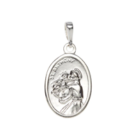 Image for Clandela Sterling Silver St. Anthony Medal Pendant - Made in Ireland