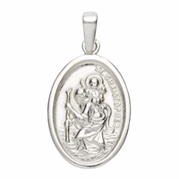 Image for Clandela St Christopher Oval Medal Pendant, 21mm