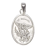 Image for Clandela Sterling Silver Saint Michael Medal Pendant