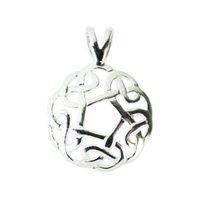 Image for Clandela Sterling Celtic Knot Circle Pendant Made In Ireland