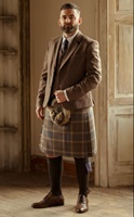 Image for Cullen Tweed Kilt Jacket and Vest Umber