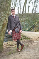 Image for Crail Tweed Kilt Jacket and Vest Peat