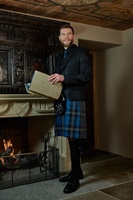 Image for Clunie Tweed Kilt Jacket and Vest Black