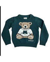 Image for Patrick Francis Ireland Kids Bear Knitted Jumper - Green
