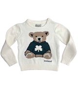 Image for Patrick Francis Ireland Kids Bear Knitted Jumper - Cream