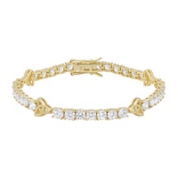 Image for Solvar Gold Plated Sterling Silver CZ Trinity Knot Tennis Bracelet