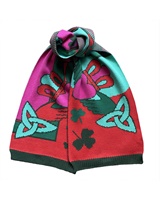 Image for Patrick Francis Claddagh Knit Scarf - Green/Pink/Red