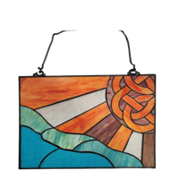 Image for Celtic Sunrise Stained Glass Window