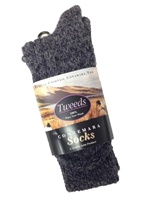Grange Craft Connemara Tweed Socks, Grey Fleck