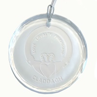Image for Irish Claddagh Crystal Hanging Ornament