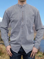 Image for Emerald Isle Grandfather Shirt, Black and Blue Stripe