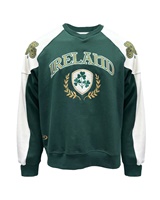 Image for Ireland Crest V-Neck USA Top in Green & Cream