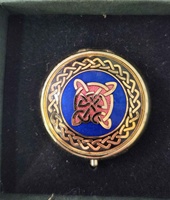 Image for Celtic Collection Pill Box- Gold/Navy Celtic Knot