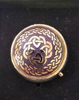 Image for Celtic Collection Pill Box-Purple/Gold Knot Work