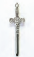 Image for Celtic Kilt Pin - Chrome Finish