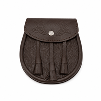 Image for Embossed Leather Day Sporran Brown