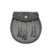Image for Embossed & Studded Leather Day Sporran Black
