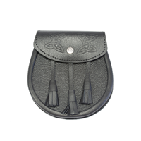 Image for Embossed Leather Day Sporran Black