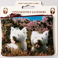 Image for Tinnakeenly Leather Zip Coin Purse – Westie Puppies Print